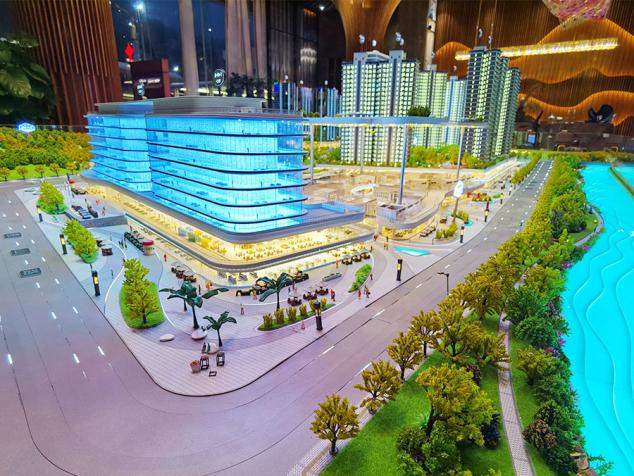 城市商业中心建筑沙盘模型